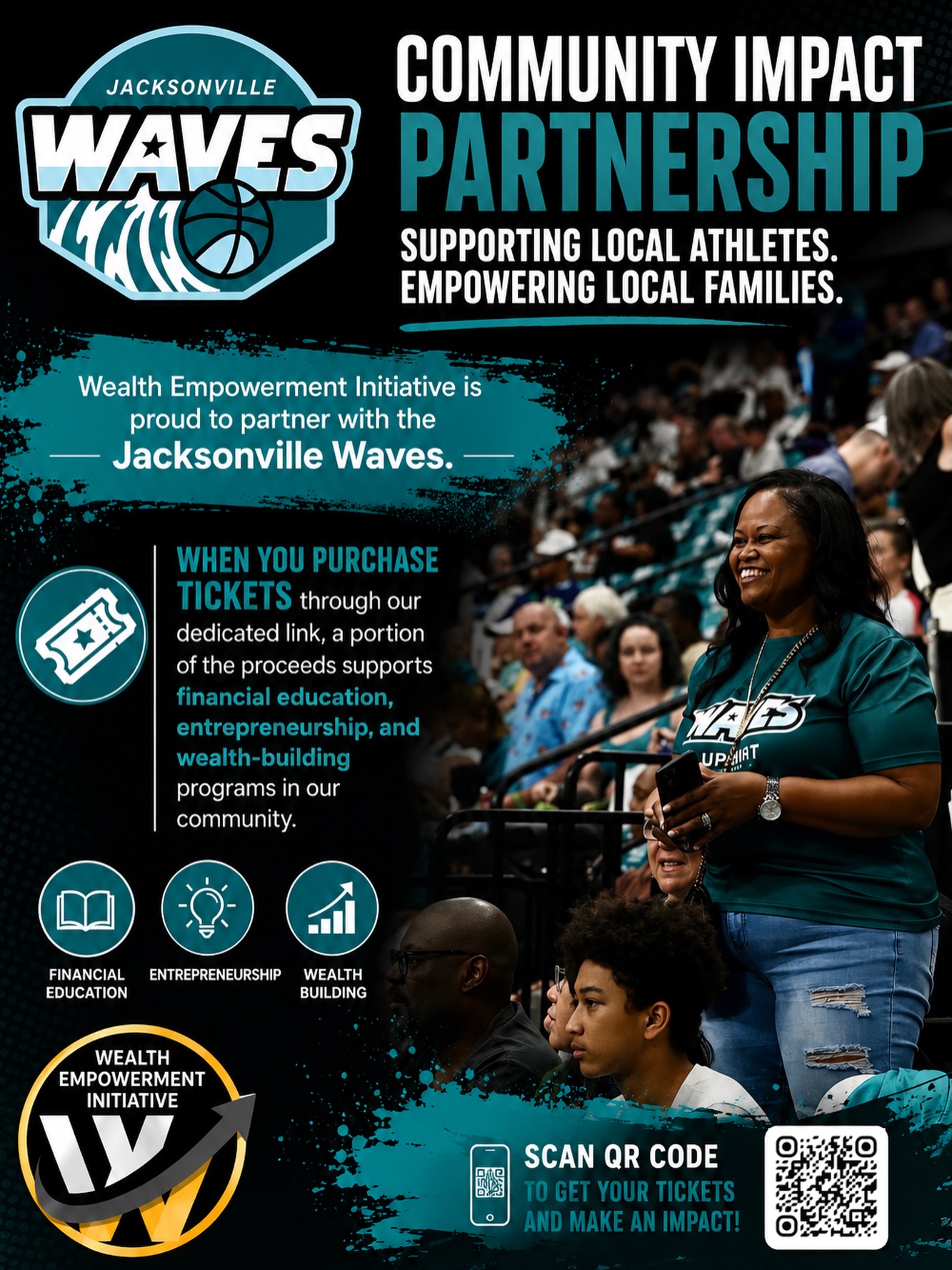 JACKSONVILLE. Are you joining me tonight tat 7pm at Vystar for the Jacksonville Waves game?
Use the QR code or link in bio to grab your tickets.
#jacksonville #jacksonvillewaves #upshotleague #wealthempowermentinitiative #juneteenth